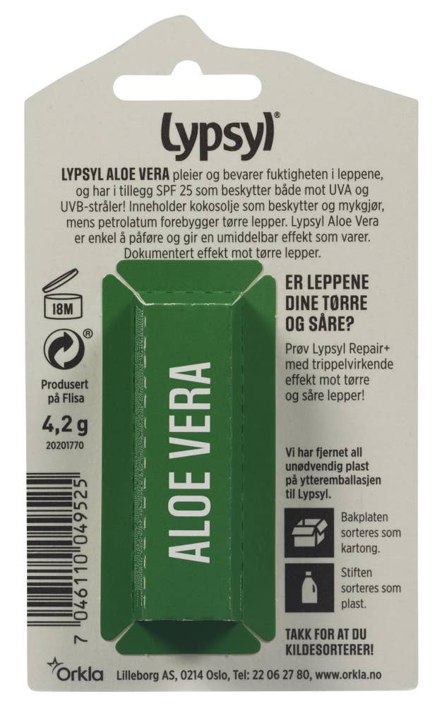 Lypsyl Aloe Vera SPF 25