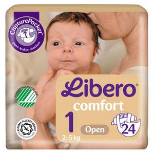 Libero Comfort åpen bleie str. 1, 2-5 kg