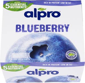 Alpro Soyayoghurt Blåbær, 4x125g