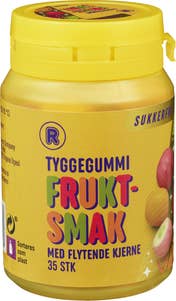 R Tyggegummi med fruktgummi Med flytende kjerne