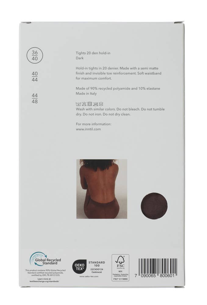 Inntil Strømpebukse Hold-In 20 DEN Mørk, str. 36-40, semi-matt