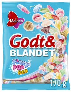 Malaco Godt & Blandet Fizzypop