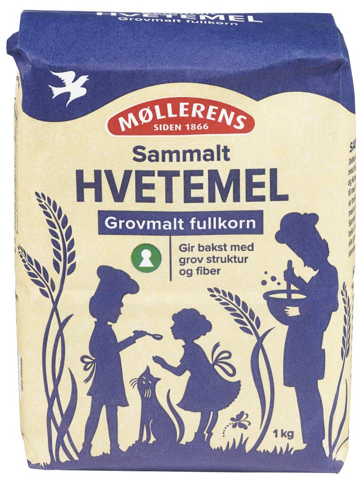 Møllerens Sammalt hvetemel Grovmalt fullkorn