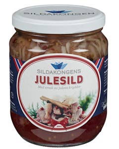 Sildakongen Julesild glass