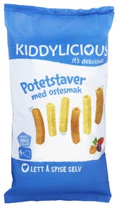 Kiddylicious Potetstaver med ostesmak 4 pk