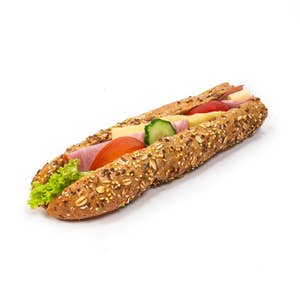 Norgescatering Grov baguette med ost og skinke