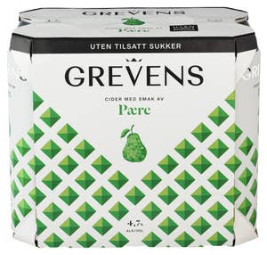Grevens Cider Pære Uten Tilsatt Sukker 6 x 0,5L