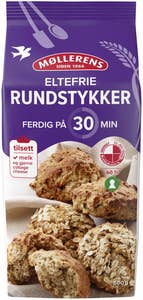 Møllerens Eltefrie rundstykker på 30 min