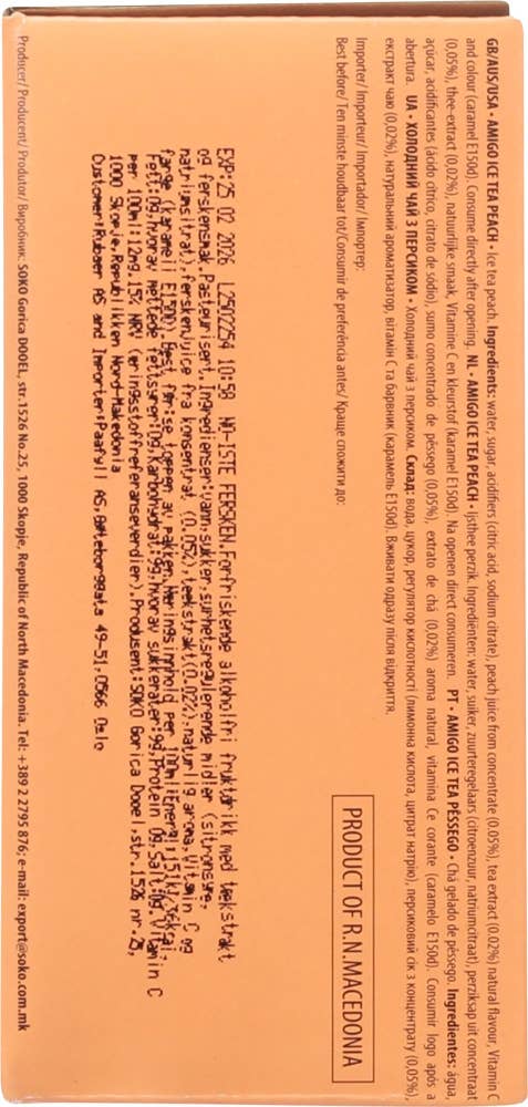 Amigo Ice Tea Peach 8x200 ml