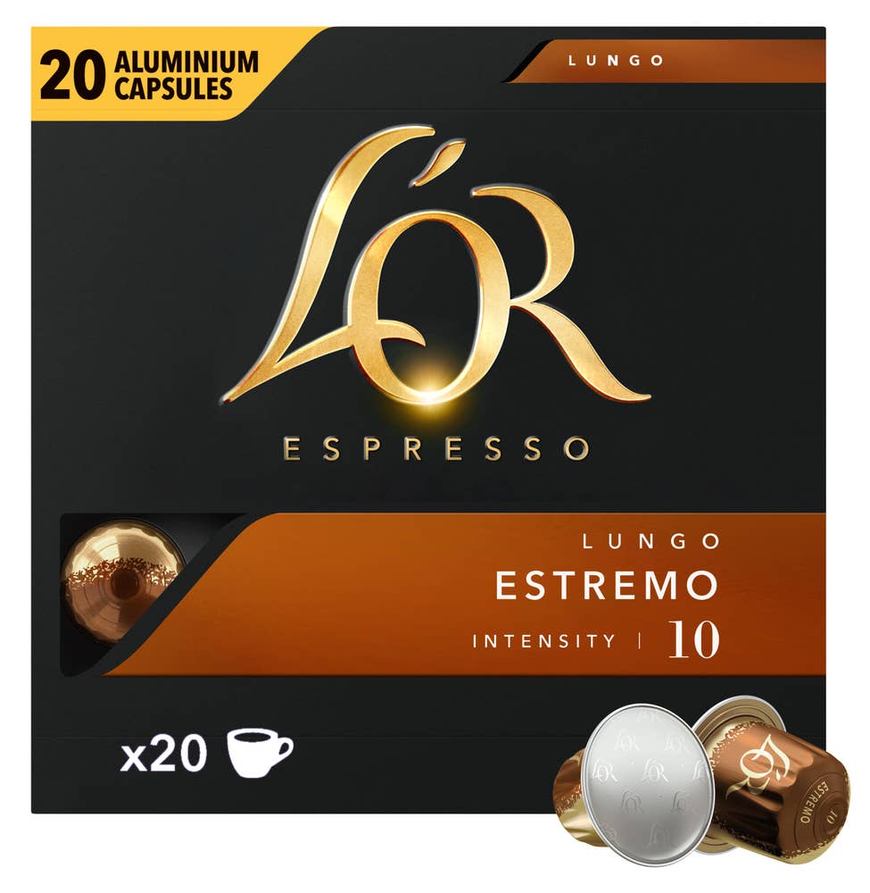 L'Or Lungo Estremo Intensitet 10, kaffekapsler