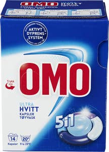 Omo ultra hvitt 5i1 14 stk