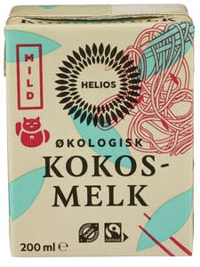 Helios Kokosmelk 200ml Økologisk