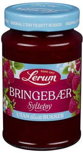Lerum Bringebærsyltetøy original Uten Tilsatt Sukker