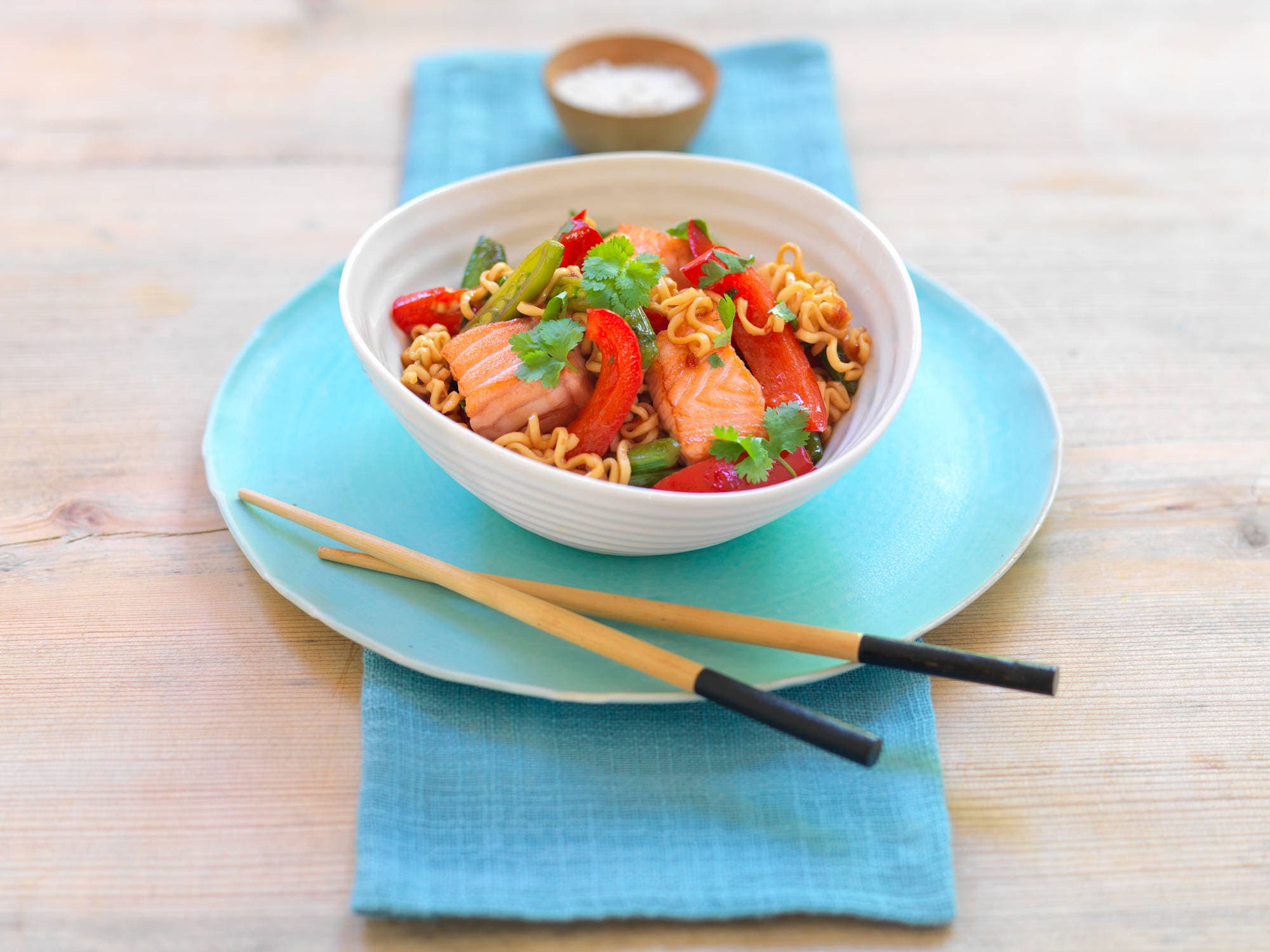 Sweet chili wok med laks