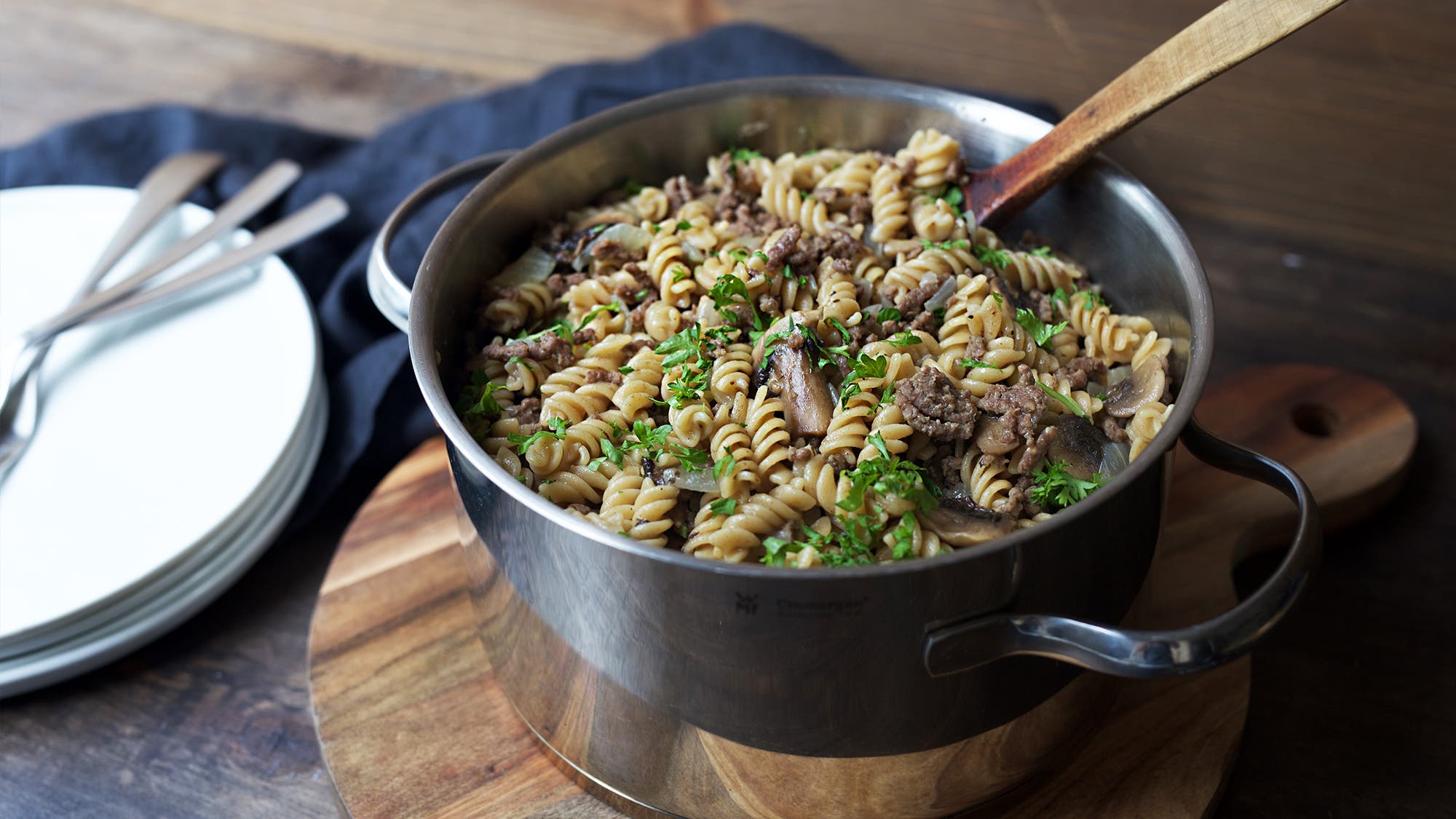 Alt-i-ett gryte med kjøttdeig