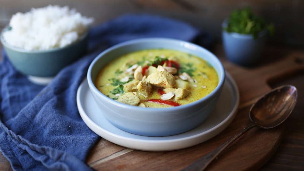 Kyllingcurry med ris
