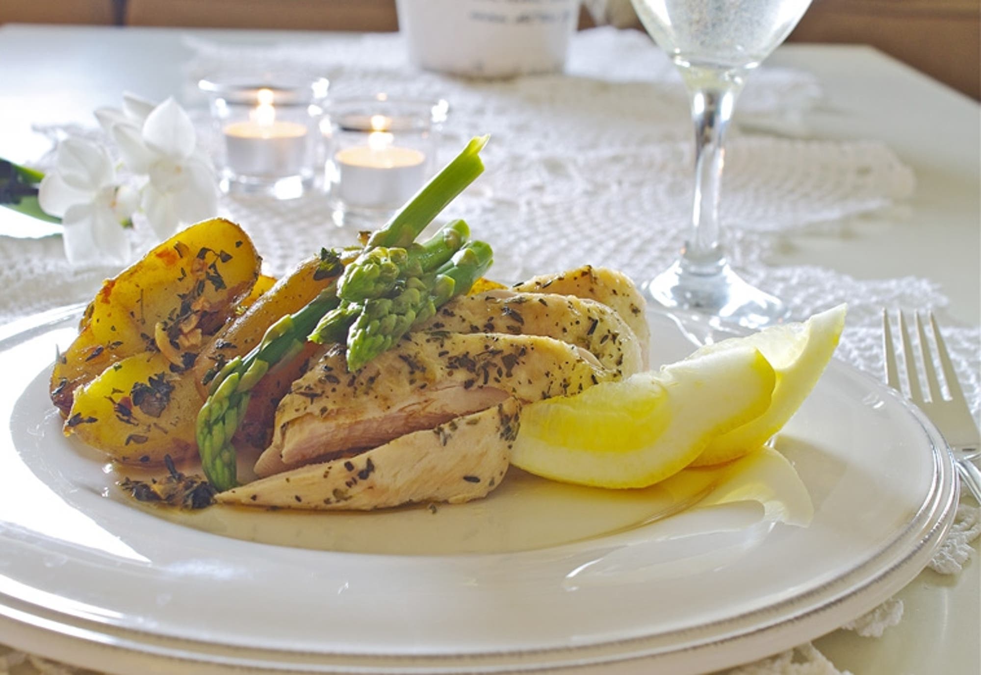 Landkylling med timianstekte båtpoteter og hvitløk