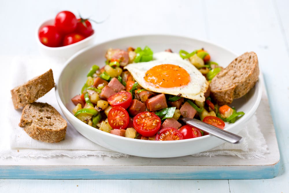 Pytt-i-panne med egg