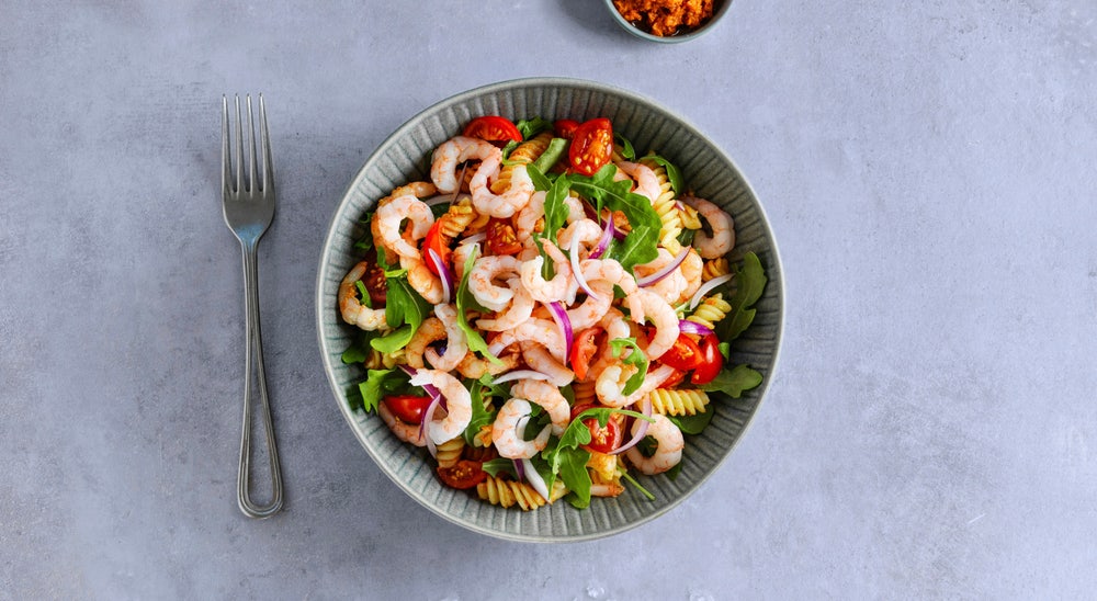 Pastasalat med reker