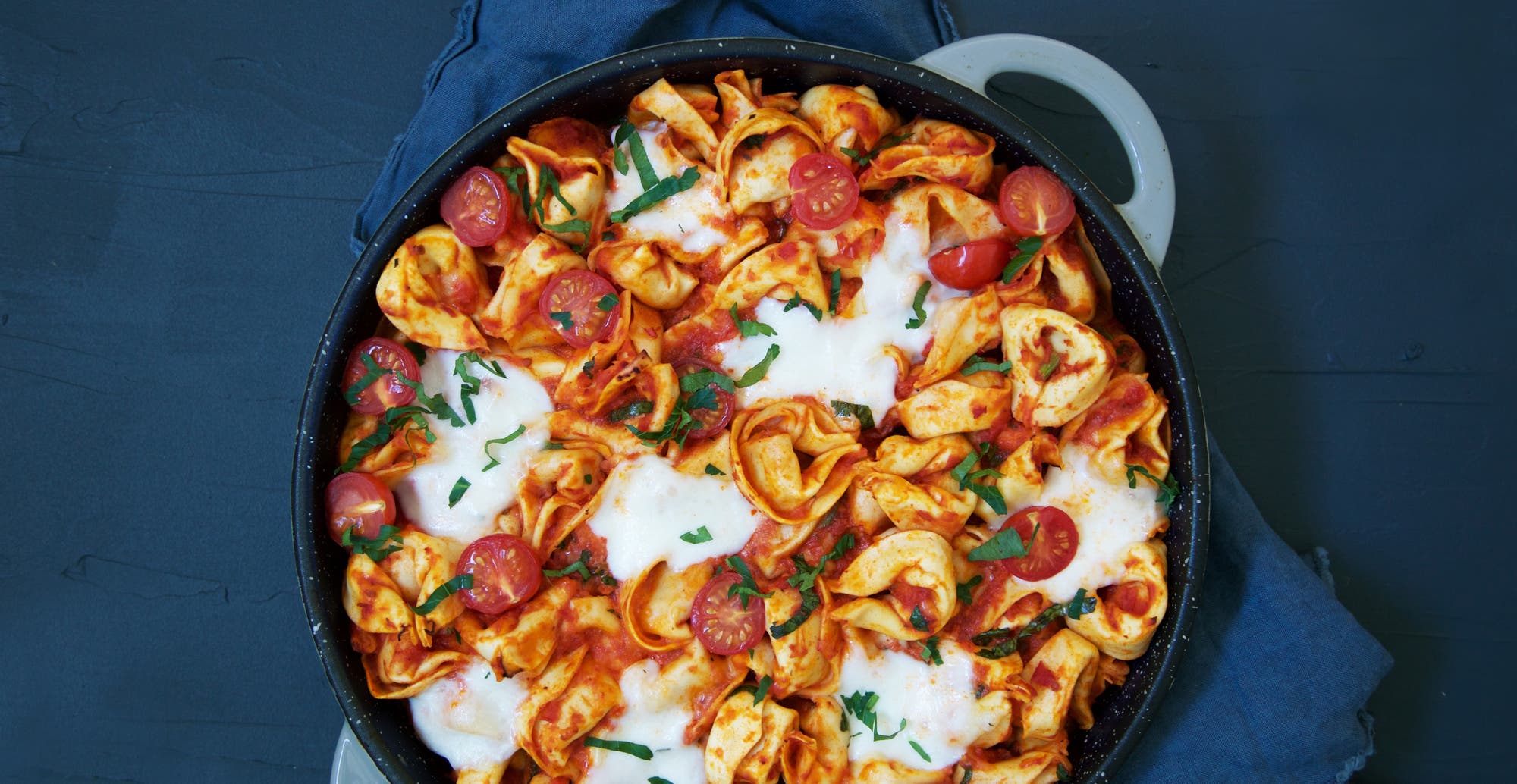 Tortelliniform med mozzarella