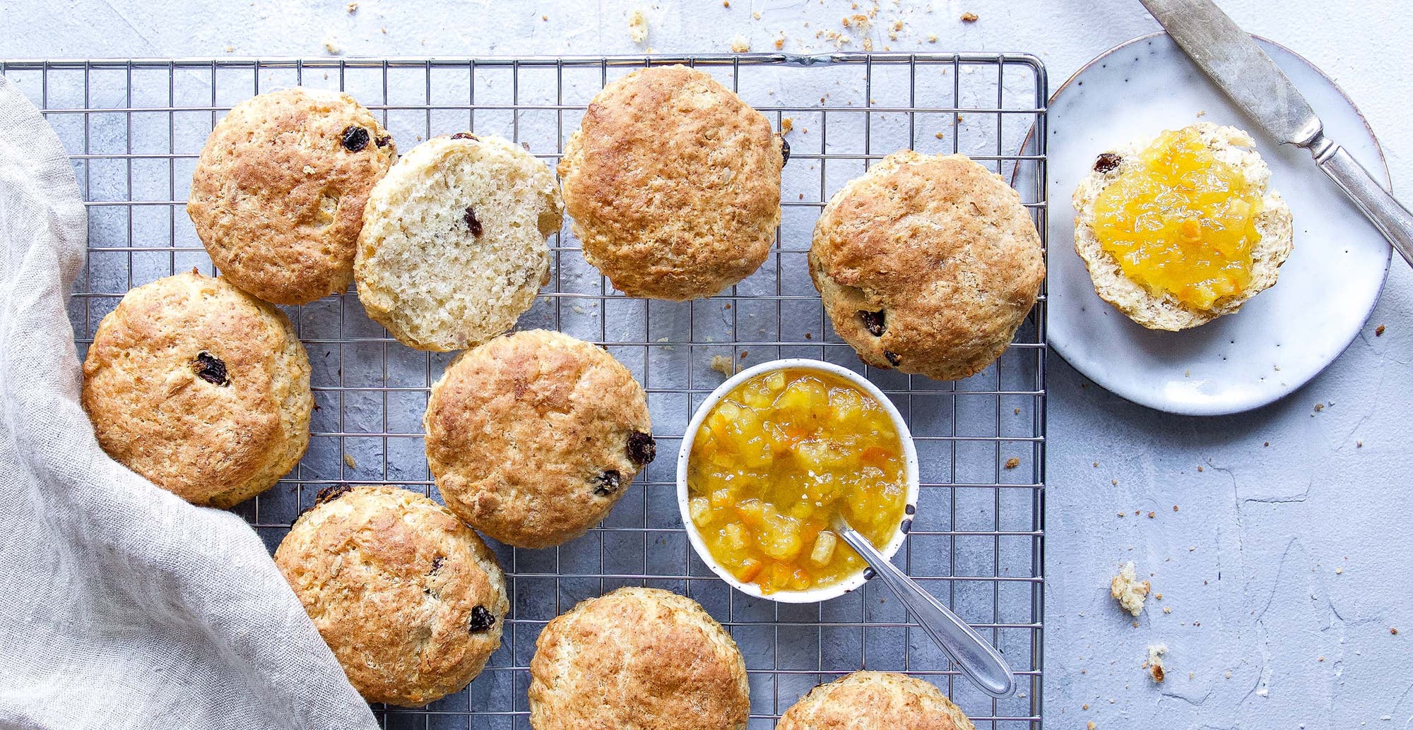 Scones med rosiner