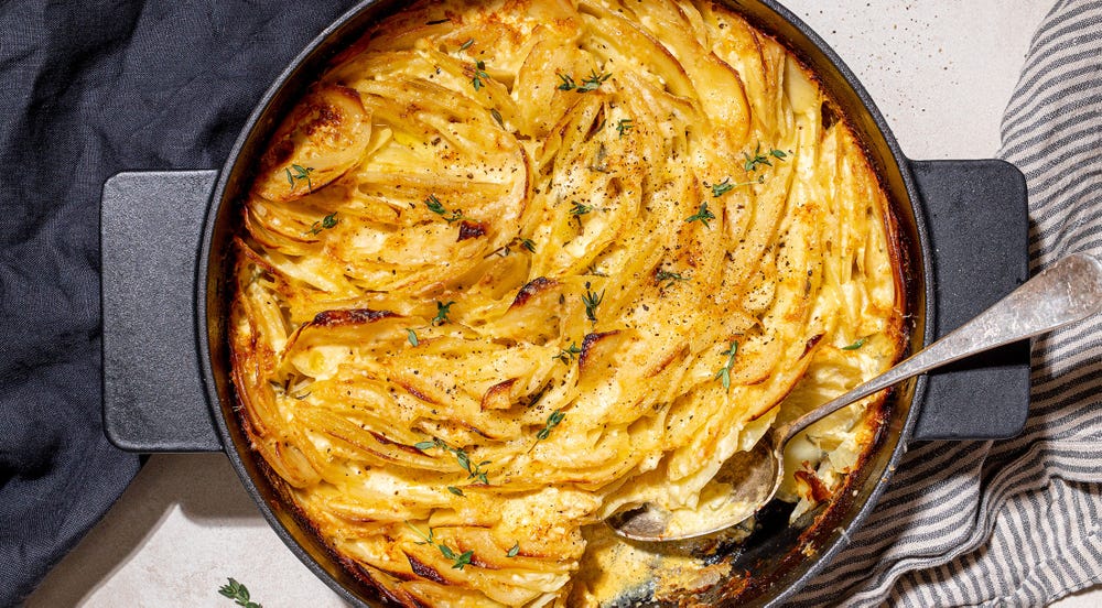 Fløtegratinerte poteter