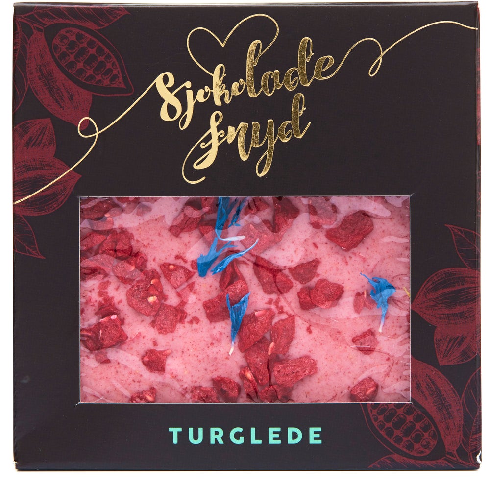 Jentene På Tunet Turglede Hvit Sjokolade og Bringebær