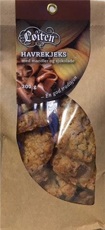 Løiten Havrekjeks med Mandel & Sjokolade