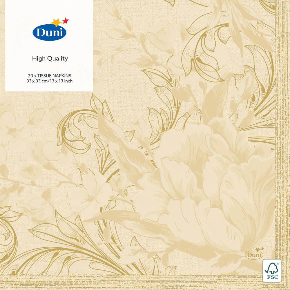 Duni Servietter Charm 3 lag, 33x33cm