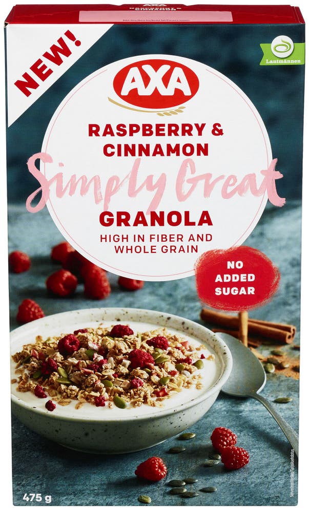 AXA Granola Bringebær & Kanel