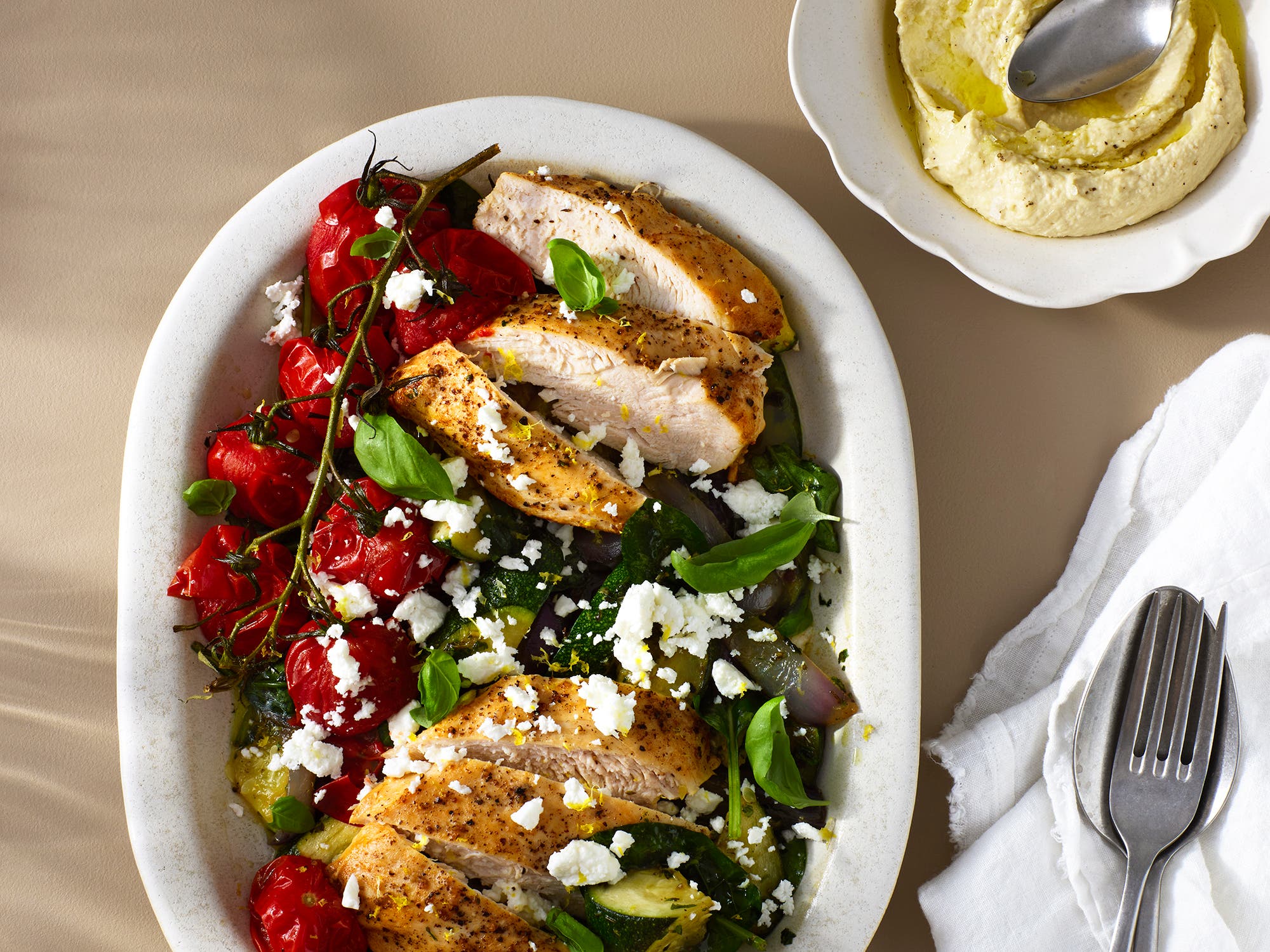 Middelhavskylling med hummus