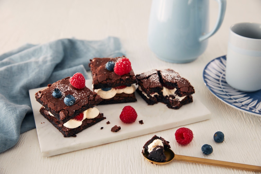 Dobbel 17. mai-brownies