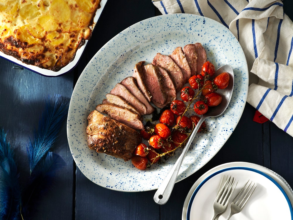 Lammestek med timian, hvitløk og sitron